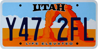 UT license plate Y472FL