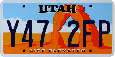 UT license plate Y472FP
