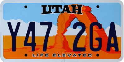 UT license plate Y472GA