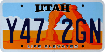 UT license plate Y472GN