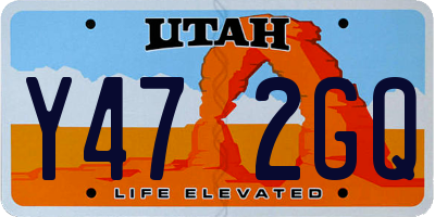 UT license plate Y472GQ