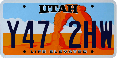 UT license plate Y472HW