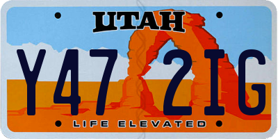 UT license plate Y472IG