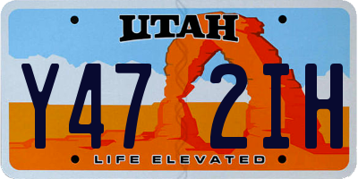 UT license plate Y472IH