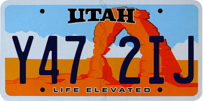 UT license plate Y472IJ