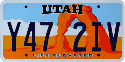 UT license plate Y472IV