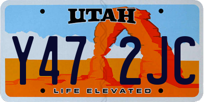 UT license plate Y472JC