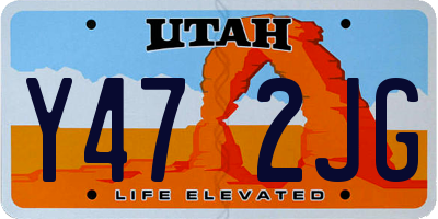 UT license plate Y472JG