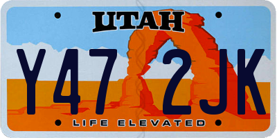 UT license plate Y472JK