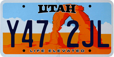 UT license plate Y472JL
