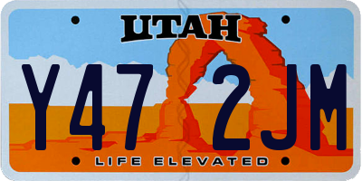 UT license plate Y472JM