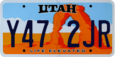 UT license plate Y472JR