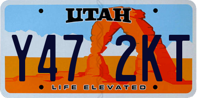 UT license plate Y472KT