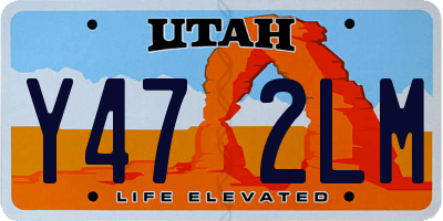 UT license plate Y472LM