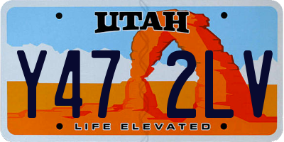 UT license plate Y472LV