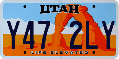 UT license plate Y472LY