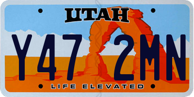 UT license plate Y472MN