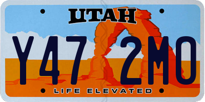 UT license plate Y472MO