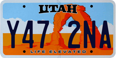 UT license plate Y472NA