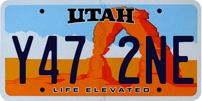 UT license plate Y472NE