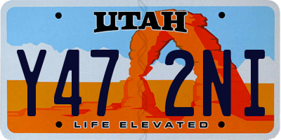 UT license plate Y472NI