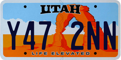 UT license plate Y472NN