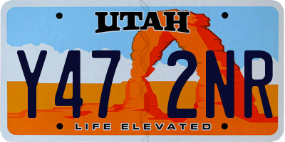 UT license plate Y472NR