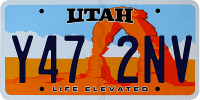 UT license plate Y472NV