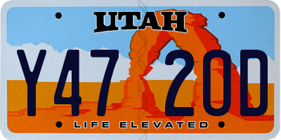 UT license plate Y472OD
