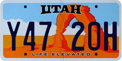 UT license plate Y472OH