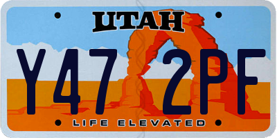 UT license plate Y472PF