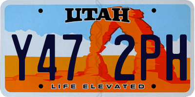 UT license plate Y472PH