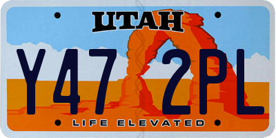 UT license plate Y472PL