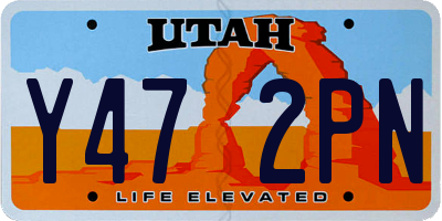 UT license plate Y472PN