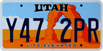 UT license plate Y472PR