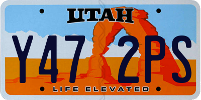 UT license plate Y472PS