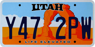 UT license plate Y472PW