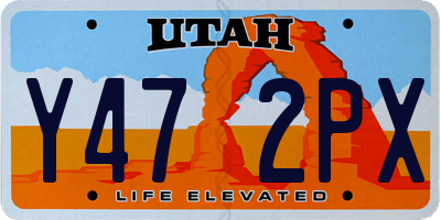 UT license plate Y472PX