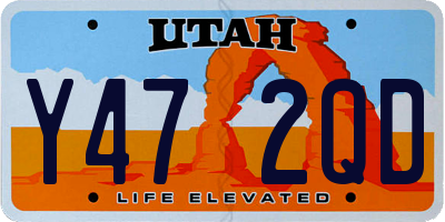 UT license plate Y472QD
