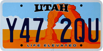 UT license plate Y472QU