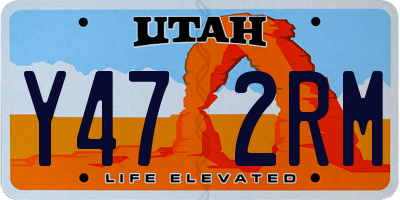 UT license plate Y472RM