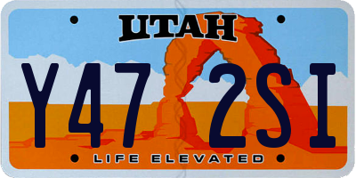 UT license plate Y472SI