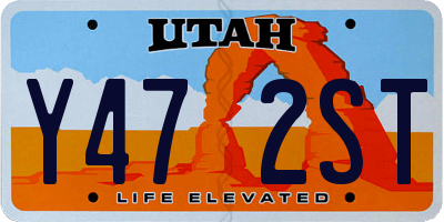 UT license plate Y472ST