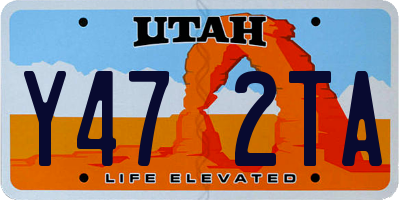 UT license plate Y472TA