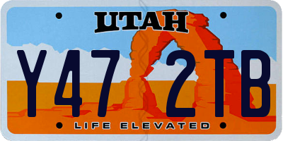 UT license plate Y472TB