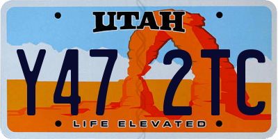 UT license plate Y472TC