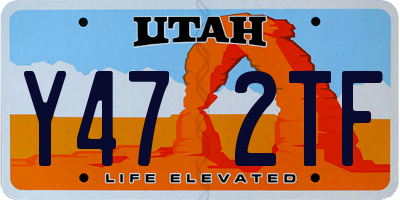 UT license plate Y472TF