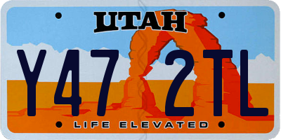 UT license plate Y472TL