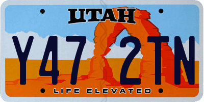 UT license plate Y472TN
