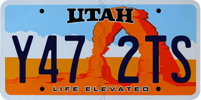 UT license plate Y472TS